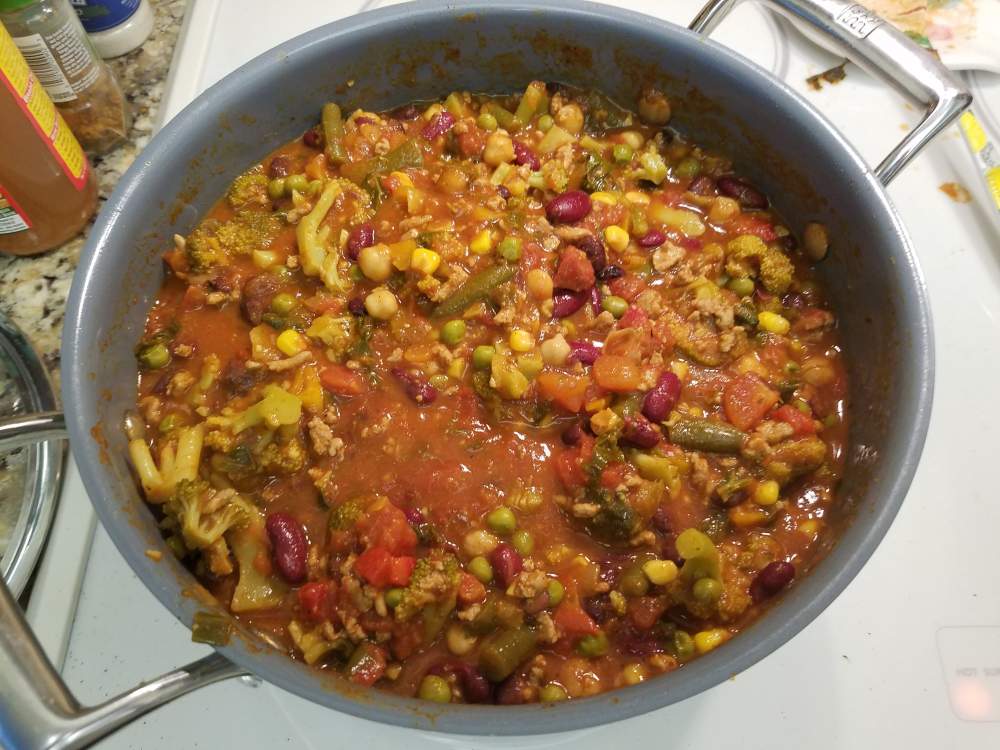 Fall for this Healthy Veggie Turkey chili~